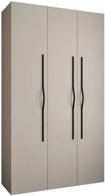 Šatníková skriňa 140 cm Carmela 50-2 (kašmír + čierna). Akcia -21%. Vlastná spoľahlivá doprava až k Vám domov. 1126739