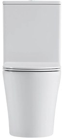 Cerano Carlito, WC kombi Rimless 610x365x850 mm, spodný/zadný odpad + UF toaletné sedátko, biela lesklá, CER-CER-417383