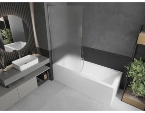 Mexen Next L, 1-krídlová vaňová zástena 90 x 150 cm, 6mm sklo námraza, chrómový profil, 895-090-000-03-30-01