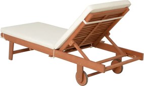 Drevené záhradné ležadlo v krémovo-prírodnej farbe San Diego – Garden Pleasure