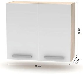 Tempo Kondela Kuchynská linka 2,4 m, dub sonoma/biela, NOVA PLUS