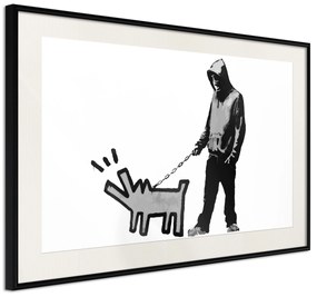 Artgeist Plagát - Dog Art [Poster] Veľkosť: 45x30, Verzia: Čierny rám s passe-partout