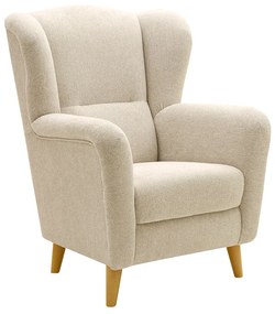 FINES krémové kreslo ušiak Aladin