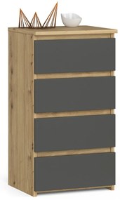 Komoda CL4 40 cm dub artisan/grafitovo šedá