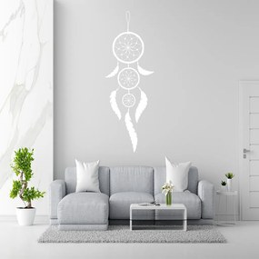 Veselá Stena Samolepka Indiánsky lapač snov Farba: bílá, Veľkosť: 60 x 20 cm