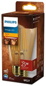 LED žiarovka Edison E27 ST64 3,1W = 25W 250lm 1800K teplé vlákno jantárová PHILIPS