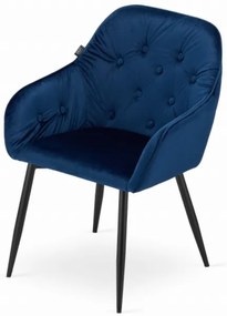 Zamatová stolička Vienna modrá