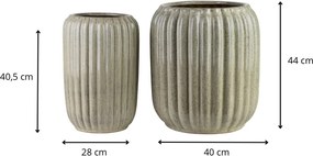 Sada 2 ks keramických květináčů NEVA BEIGE XV béžová