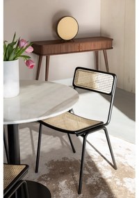 Čierne ratanové jedálenské stoličky v súprave 2 ks Jort - Zuiver