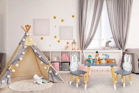 Stôl stôl +2 stoličky detský nábytok set zajac