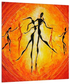 Orientálny obraz tancujúcich osôb (30x30 cm)