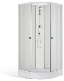 Roltechnik Sprchovací box ERMONT 90x90 cm Biela Sklo MATT GLASS