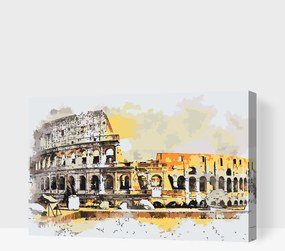 Gario Maľovanie podľa čísel Colosseum ilustrácie Rozmery: 60 x 40 cm, Rámovanie: S vnútorným rámom