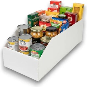 Prosperplast Úložný box, plastový biely 20x50x16cm – do špajze aj do skrine KARTONPLAST