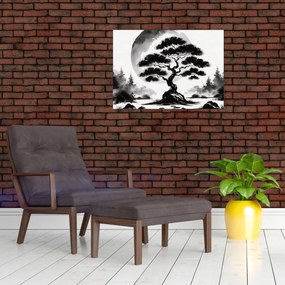 Obraz – Čiernobiela bonsai (70x50 cm)