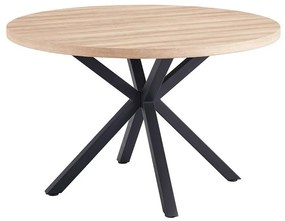 Tempo Kondela Jedálenský stôl, dub sonoma/čierna, priemer 120 cm, MEDOR