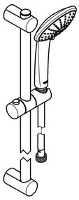 GROHE 27326000 - Sprchová súprava VITALIO JOY 600 mm, lesklý chróm