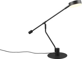 Matne čierna LED stolová lampa s ohýbateľnou konštrukciou (výška 64 cm) Manduro – Trio