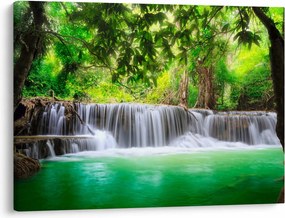 Obraz vodopádu v Kanchanaburi, Thajsko (70x50 cm)