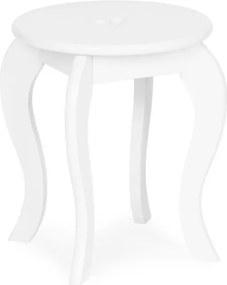 Veľký drevený detský toaletný stolík so zrkadlom pre dievčatá biely