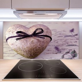 Nástenný panel  Srdce kameň umenie 100x50 cm