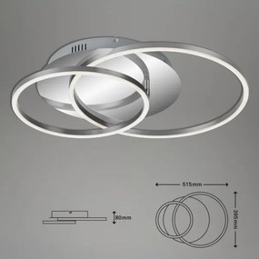 LED stmievateľné stropné svietidlo LED/28W/230V 3000K matný chróm