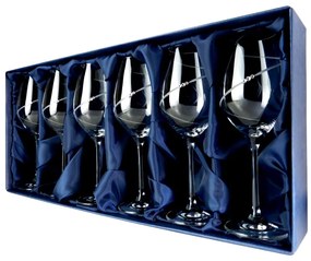 ELITE GLASS Silhouette - poháre na víno so Swarovski® Elements | sada 6 ks