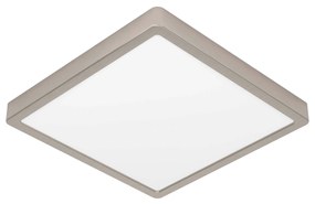 EGLO LED stropné stmievateľné osvetlenie FUEVA 5, 20,5W, teplá biela, 29x29cm, hranaté, strieborné