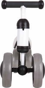 ECOTOYS mini odrážadlo pre deti biele 18–36 mesiacov, dvojité predné kolesá, s blokádou