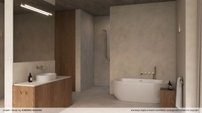 Deante Umývadlo na dosku Silia 55x35 cm - CQS AU6S, granit, alabaster