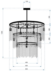 Toolight Rea, Luster Cristal APP1314-CP Black, OSW-07988
