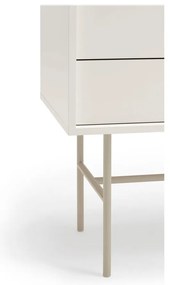 Béžovo-krémová nízka komoda s posuvnými dverami 180x91 cm Nube – Teulat