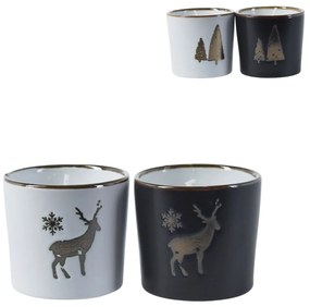 Vianočná sviečka v keramickom obale SNOWLIGHT 6 cm - viac variantov