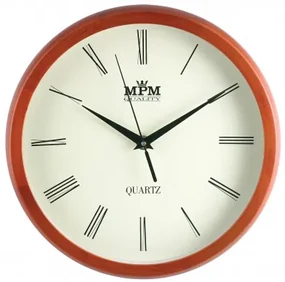 Nástenné hodiny MPM, 2471.51.W - hnedá svetlá, 27cm