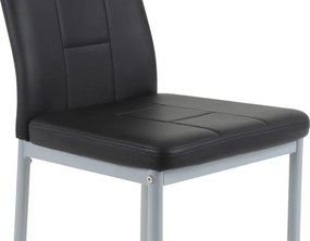 Jedálenská stolička Kim, čierna ekokoža