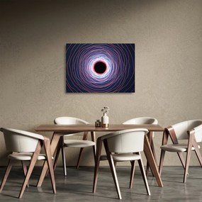 Sklenený obraz abstrakcie kruhu (70x50 cm)