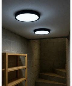 LED stropné svietidlo LED/32W/230V 3000/4000/6500K pr. 40 cm čierna