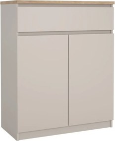 Krémovobiela komoda 80x100x40 cm Naia – Tvilum