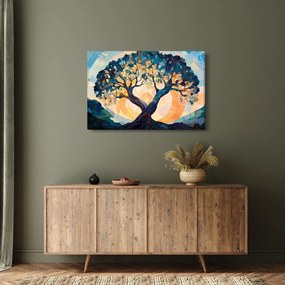 Obraz – Mozaika – slnko a strom II. (90x60 cm)