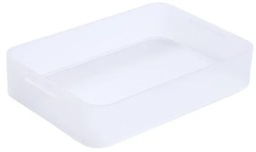 Plastový úložný organizér Pure Box A5 nízky, mliečny