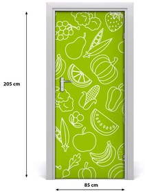 Fototapeta na dvere samolepiace zelenina a ovocie 85x205 cm