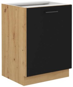 Skrinka do kuchyne Modena 60d 1f bb čierny/dub artisan