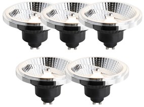 Sada 5 stmievateľných LED žiaroviek GU10 111 mm 10,5 W 770 lm 2700 K