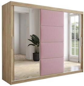 Skriňa Tapi 250 Dub Sonoma/Ružová