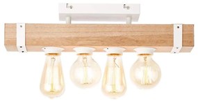 Brilliant - Luster prisadený WHITEWOOD 4xE27/30W/230V