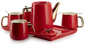 Čajový/kávový set Noah Red Gold