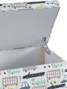 Truhlica čalúnená farba produktu béžová látka vzorované