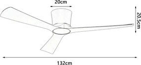 ZEVENTI - LED stropný ventilátor AUREX LED/24W/230V Wi-Fi Tuya čierna + diaľkový ovládač