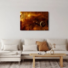 Obraz - Planéty s hmlovinou (90x60 cm)