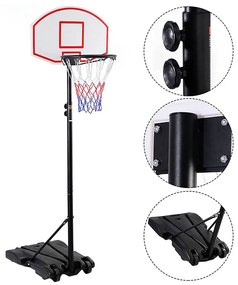 Mobilný basketbalový kôš s nastaviteľnou výškou